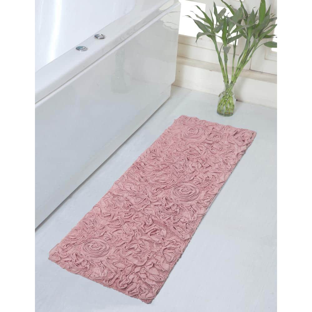 Pink Bathroom Rugs Boho Bath Mat Non Slip Geometric Luxury Soft Washable  Carpet