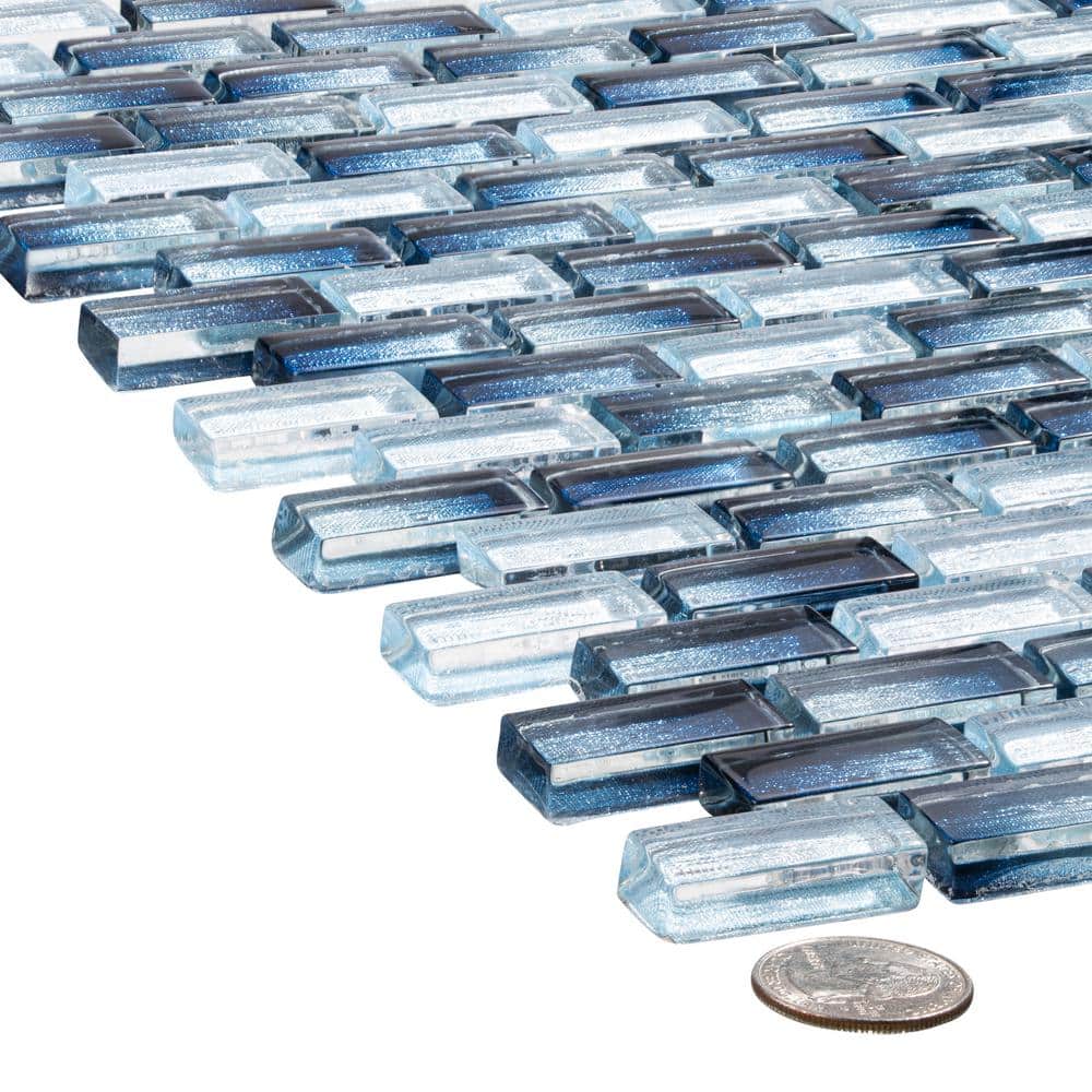 Denimi Blue Glass Mosaic Tile for Kitchen and Bathroom