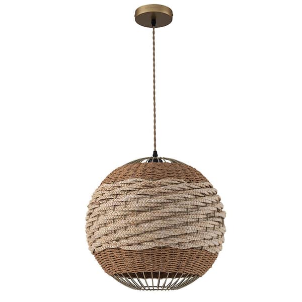 Natural Woven Pendant Globe online pendant light