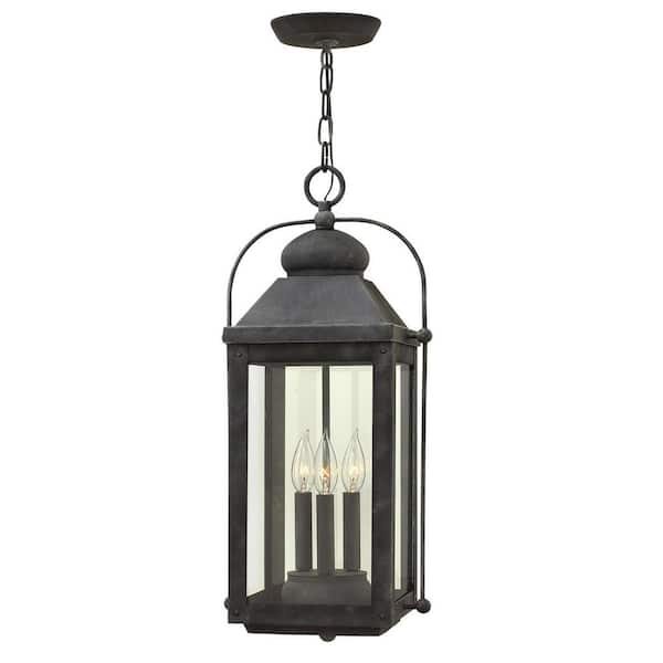 Anchorage 3-Light Ages Zinc Outdoor Pendant Light