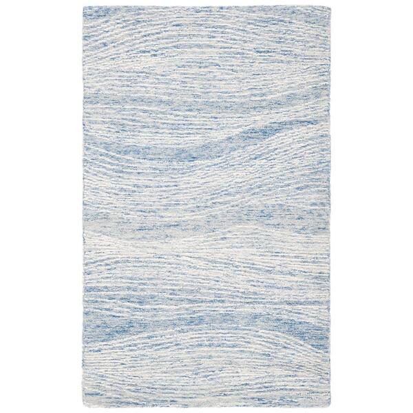 SAFAVIEH Metro Blue/Ivory 2 ft. x 3 ft. Abstract Waves Area Rug