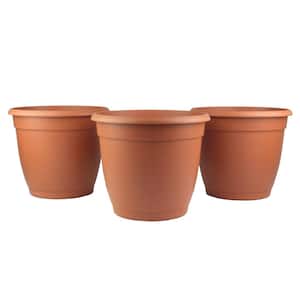 11 in. Decorative Terra Cotta Poly Planter (3-Pack)