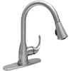 Market Single-Handle Pull-Down Sprayer Kitchen Faucet in Stainless Steel