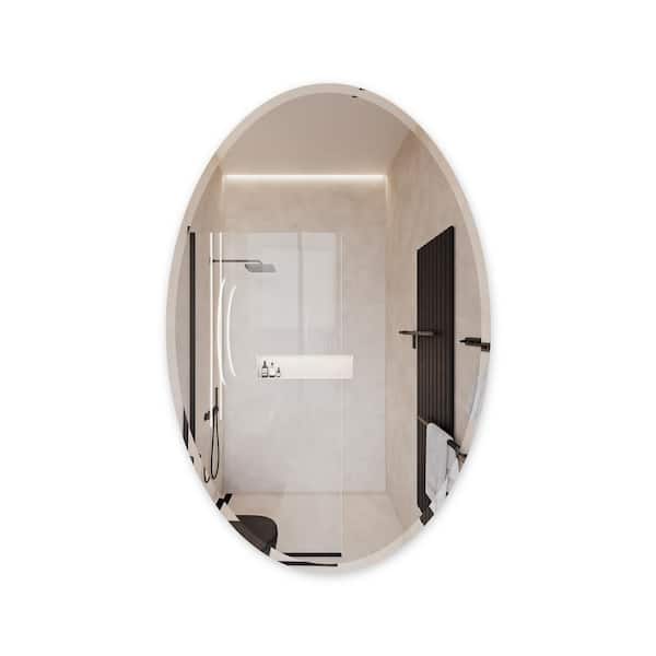 Fab Glass and Mirror Medium Oval Hooks Mirror (39 in. H x 22 in. W)