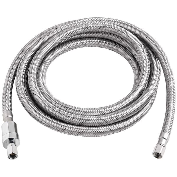 Burst Protect 1/4 in. COMP x 1/4 in. COMP x 120 in. BurstProtect Stainless Steel Ice Maker Supply Line