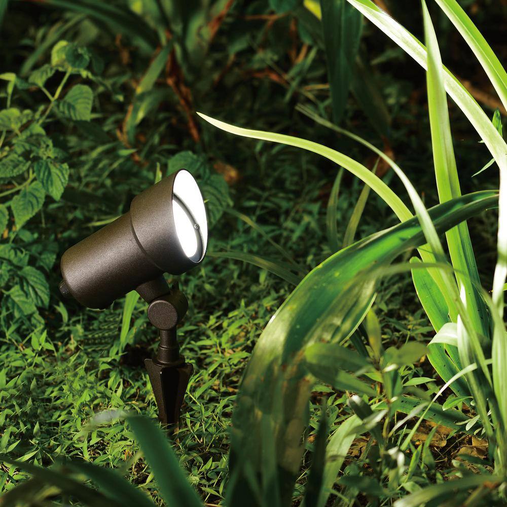 Black Aluminum Low-Voltage LED Outdoor Flood Light