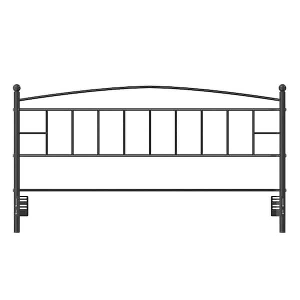 Modern Farmhouse Steel Black King Headboard, Arching Design, 42.91 in. Tall, Easy Assembly, Metal Headboard for Bedroom