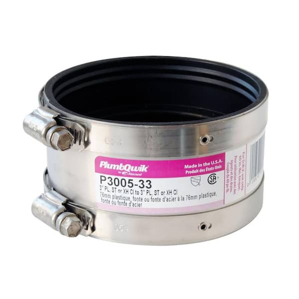 Fernco Proflex 3 in. Neoprene Shielded Coupling Fittings & Connectors