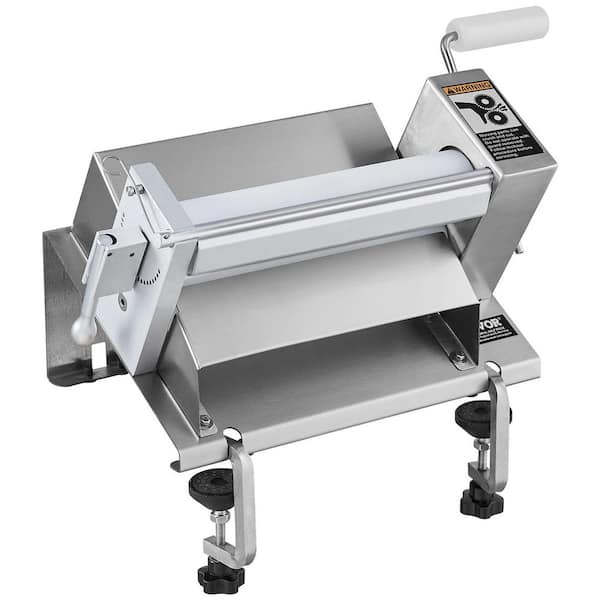 Manual Dough Sheeter Machine, Puff Pastry Sheeter and Fondant Roller, Removable Handle, Max 1/2 in. Adjustable Thickness