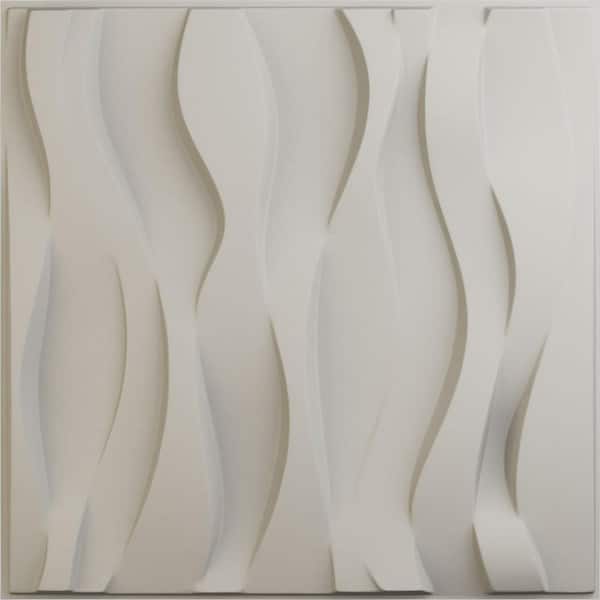 Ekena Millwork 19-5/8-in W x 19-5/8-in H Riverbank EnduraWall Decorative 3D Wall Panel Satin Blossom White