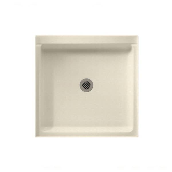 Swan Swanstone 42 in. L x 42 in. W Alcove Shower Pan Base with Center Drain in Pebble