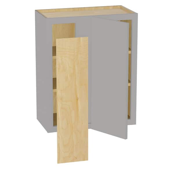 Home Decorators Collection Hargrove 24 in. W x 12 in. D x 36 in. H Assembled Plywood Blind Wall Kitchen Cabinet in Veiled Gray with Soft Close LH