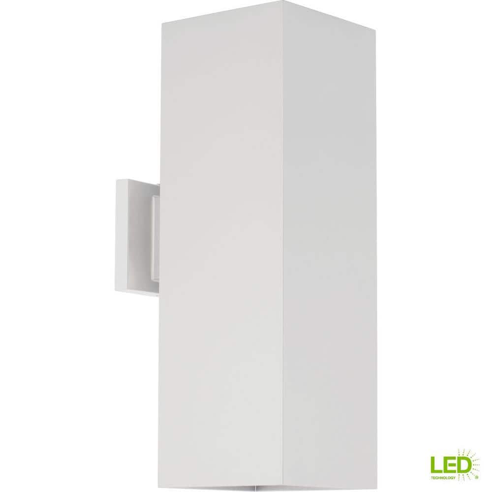 White 18" Dimmable LED Outdoor Wall Sconce