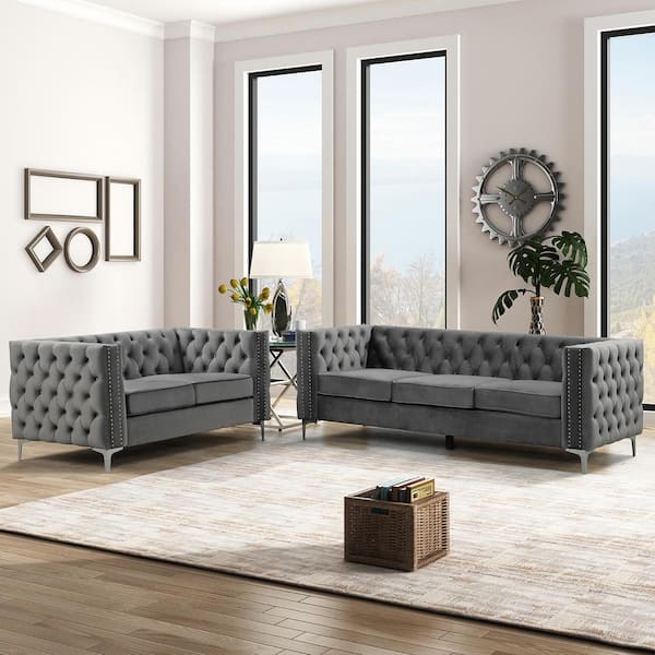 Sofa Couch Set With Dutch Velvet Top