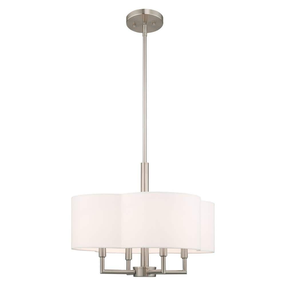 Chelsea Brushed Nickel 4-Light Mini Drum Chandelier