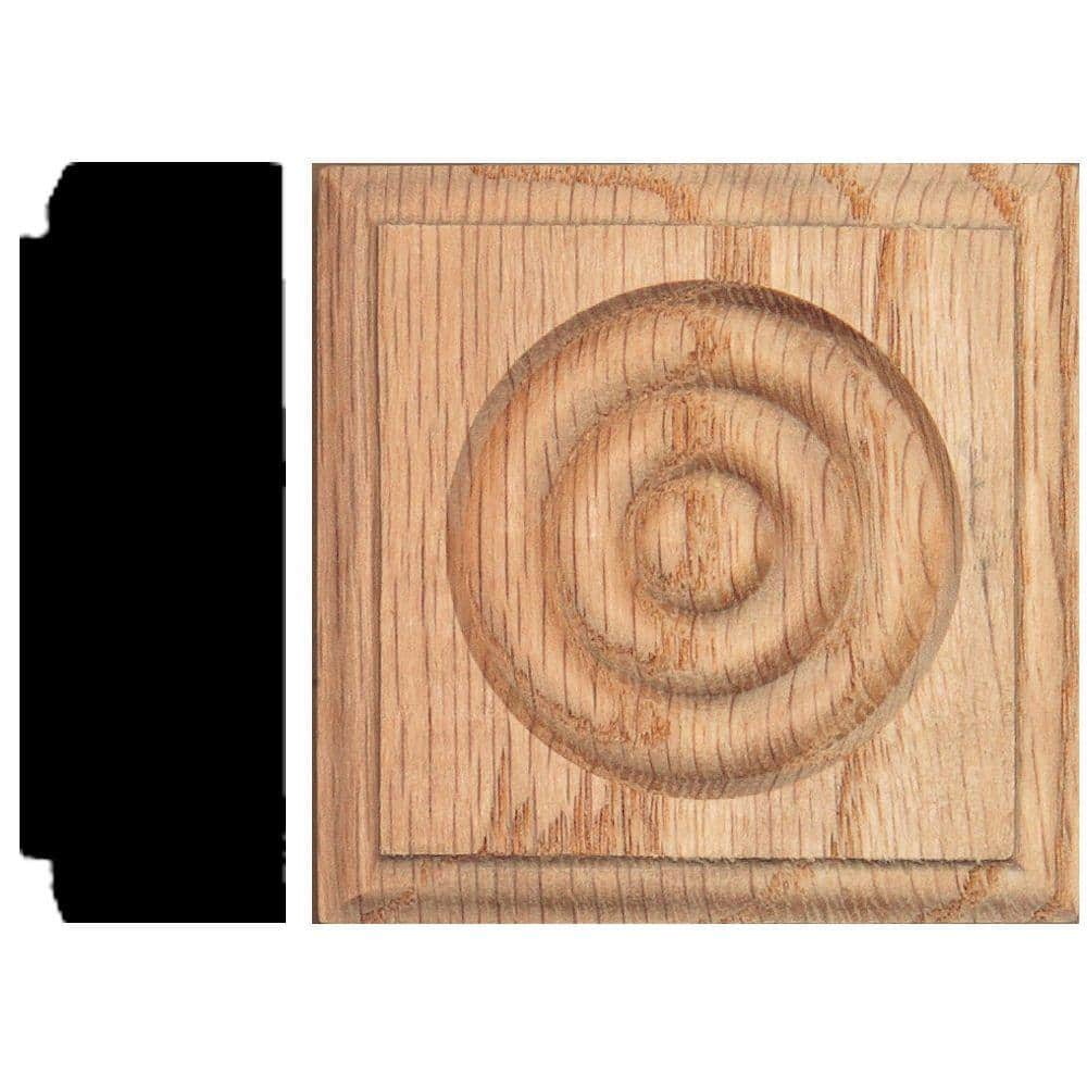 UPC 043559910253 product image for 7/8 in. x 2-1/2 in. x 2-1/2 in. Oak Rosette Block | upcitemdb.com