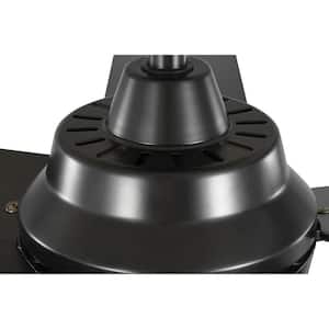 Schaal 52 in. Indoor/Outdoor Integrated LED Matte Black Coastal Ceiling Fan with Remote for Living Room and Bedroom