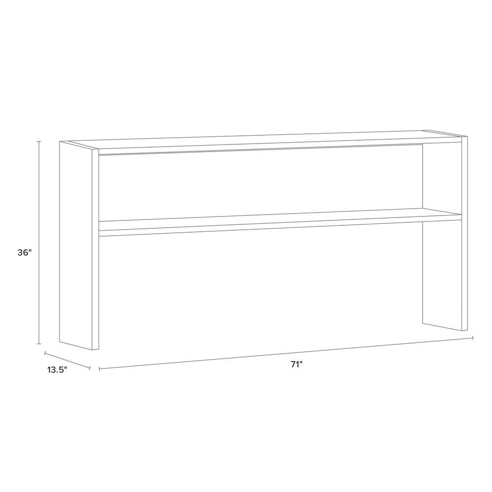 Charcoal Steel 18'' H x 72'' W Hutch Flipper Doors