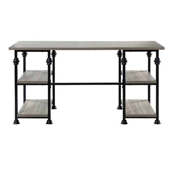 Conway 48in Gray Wood Writing Desk With Storage