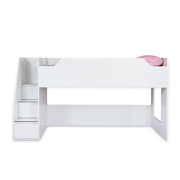 South Shore Mobby Pure White Twin-Size Loft Bed