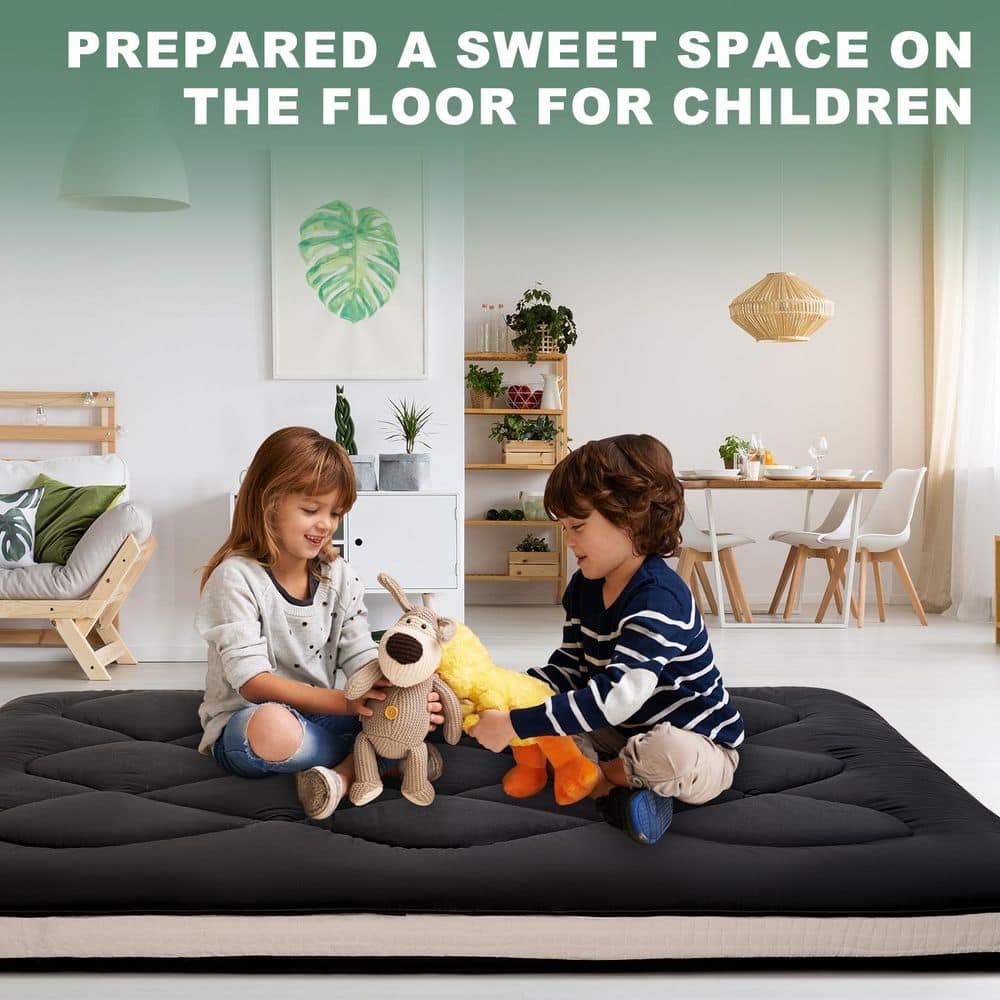 BOZTIY Extra Plush Futon Mattress 4 in. Thick Floor Mattress Protable ...