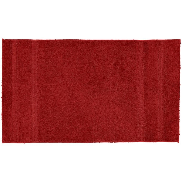 Garland Rug Majesty Cotton Chili Pepper Red 30 in. x 50 in. Washable Bathroom Accent Rug