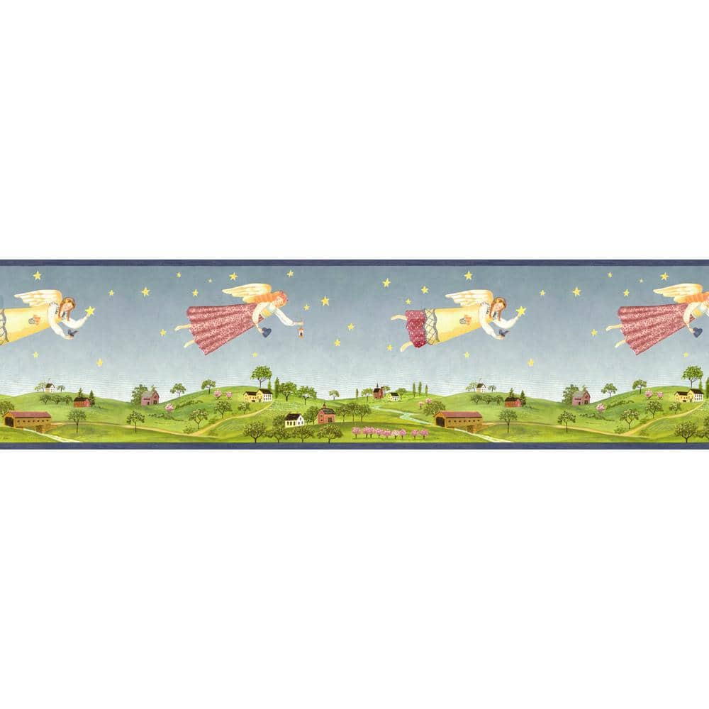 Falkirk Brin II Yellow, Red, Green, Blue Flying Angels Kids Pre-Pasted Wall