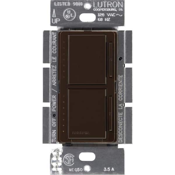 Lutron Maestro Dual Digital Dimmer Switch, For Incandescent Bulbs Only, 300-Watt/Single-Pole, Brown (MA-L3L3-BR)