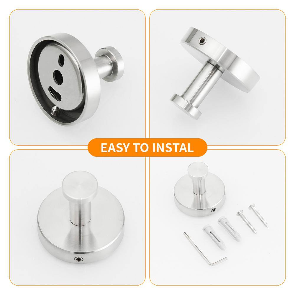 Brushed Nickel Stainless Steel 3-Piece Bathroom Hardware Set