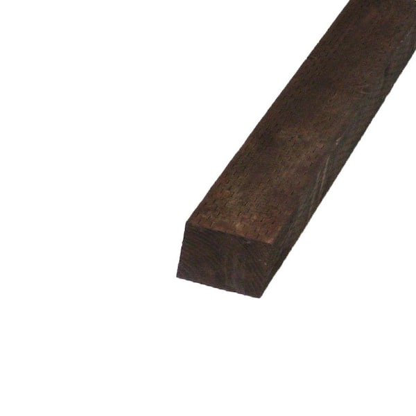 Unbranded Pressure-Treated Timber DF Brown Stain (Common: 4 in. x 4 in. x 16 ft.; Actual: 3.56 in. x 3.56 in. x 192 in.)