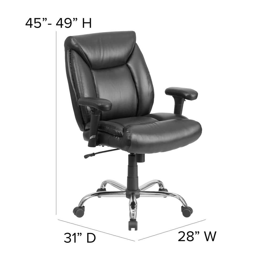 Black Leather High Back Ergonomic Executive Swivel Chair