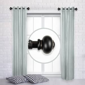 Rotunda 12 in. - 20 in. L Adjustable 1 in. Dia Single Side Window Curtain Rod in Black (Set of 2)