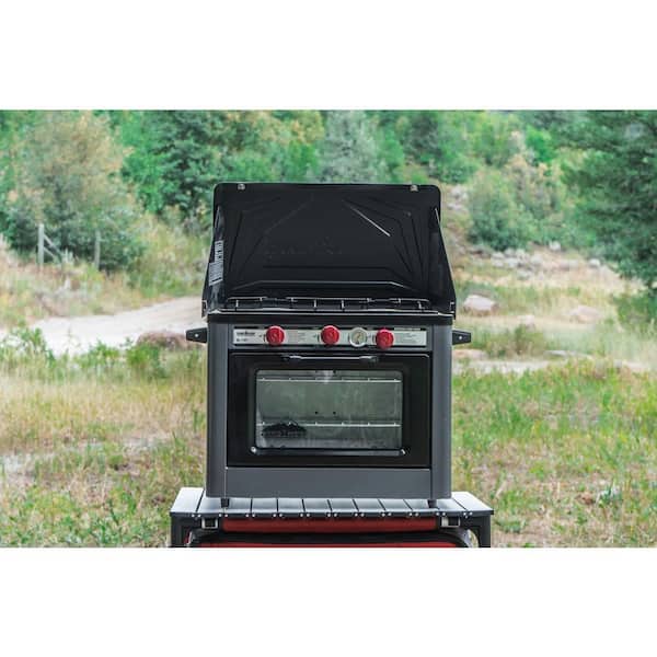 Camp Oven, Gas Oven Combo Camp Chef Outdoor Camp Oven, Insulated Oven Box,  Outdoor Butane Gas Oven Stove With Safety Device, Baking Pan And Rack For