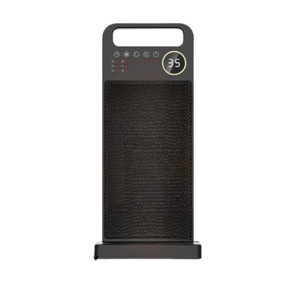 1500-Watts 16.1 in. Black Indoor Electric Tower Forced Air Ceramic Space Heater with Living Space