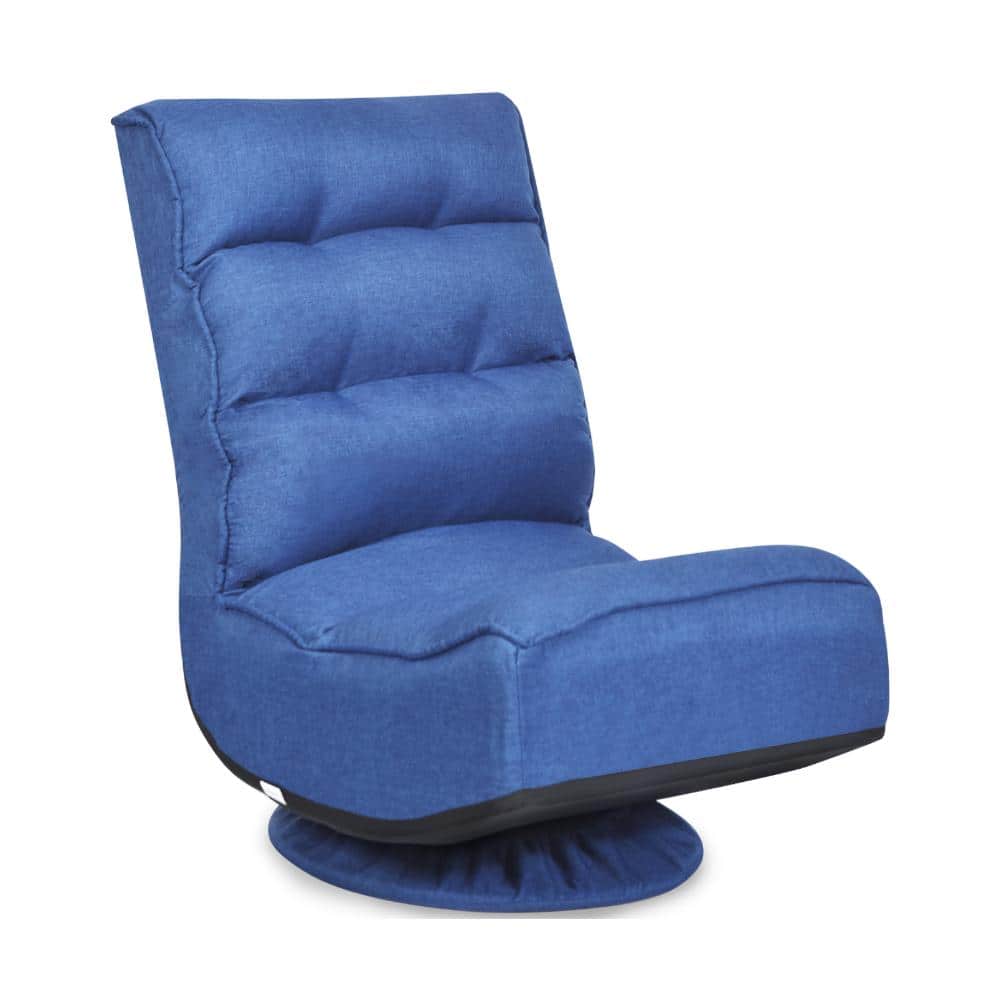 Navy Folding Floor Gaming Chair with 360 Swivel Base 5 Adjustable Positions and Breathable Fabric price history on PriceWatchPro