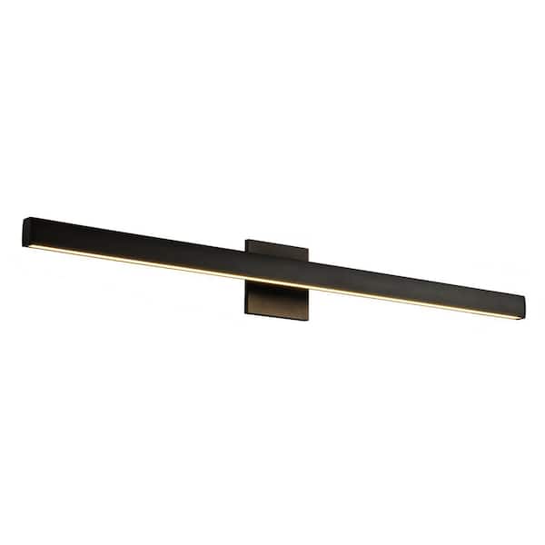 KUZCO Vera 38-in 1 Light 38-Watt Black Integrated LED Vanity Light
