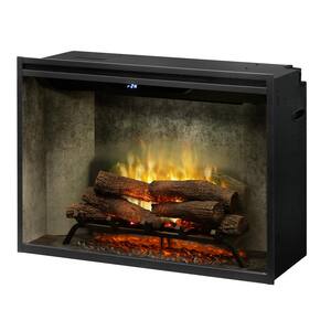Revillusion 36 in. Built-In Electric Fireplace Insert Weathered Concrete