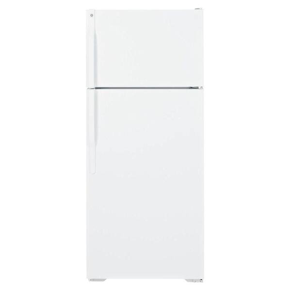 GE 28 in. W 18.1 cu. ft. Top Freezer Refrigerator in White