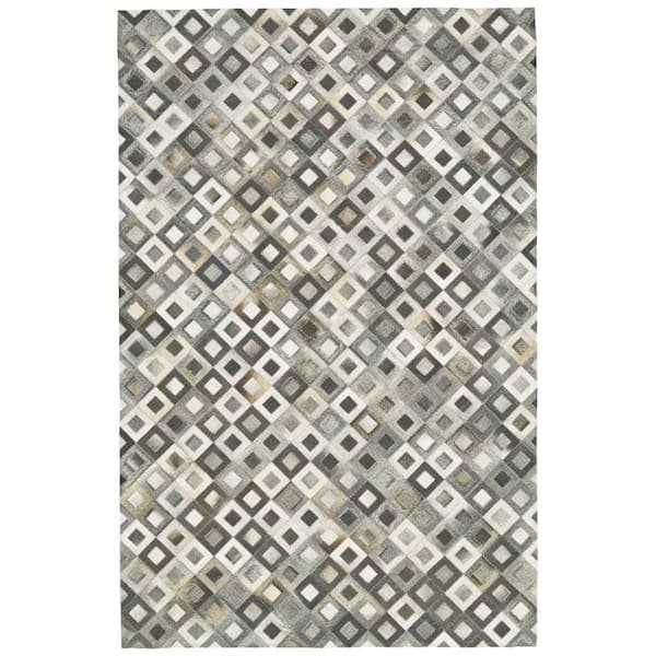 Black, Gray, White 6 ft. x 9 ft. Abstract Area Rug