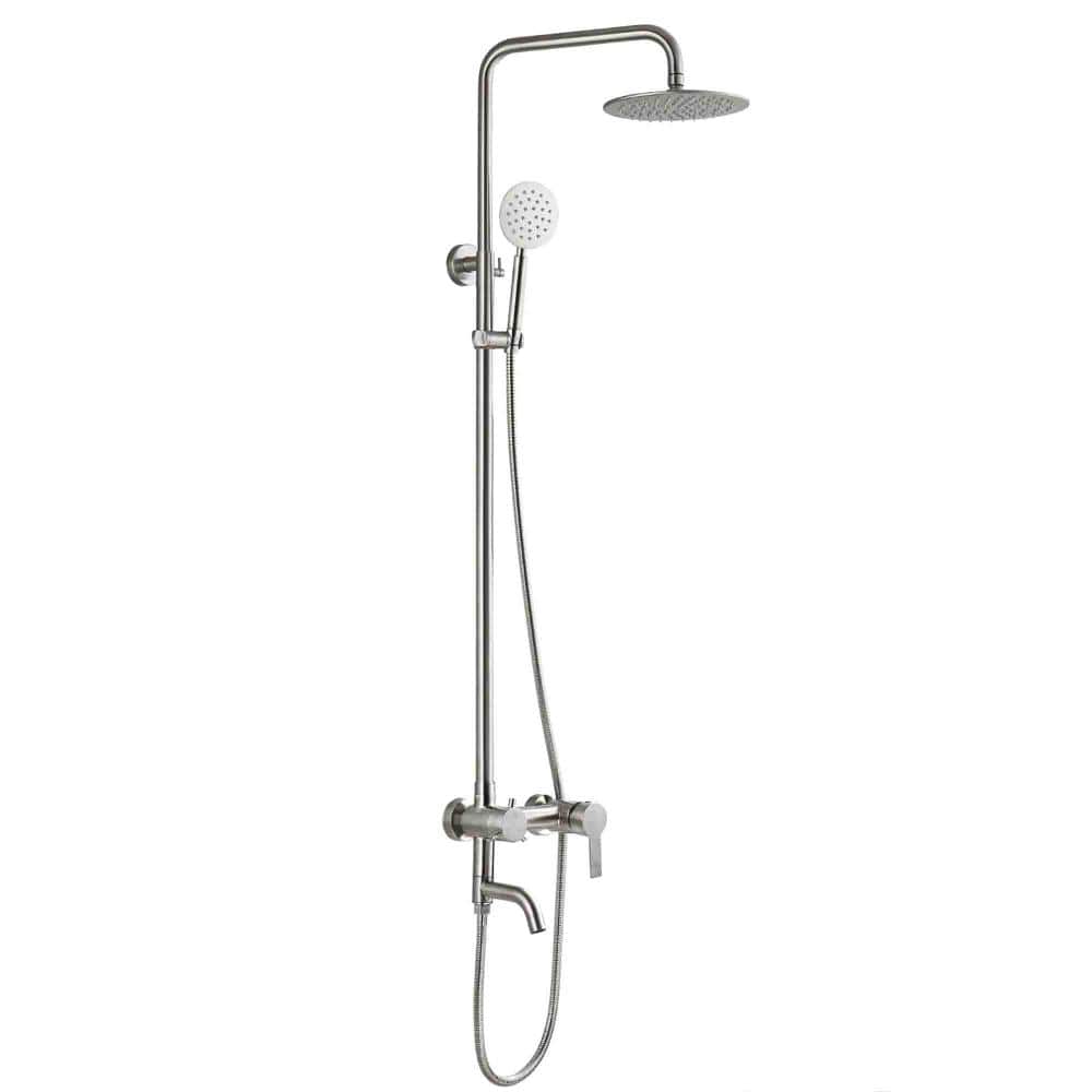 Wall Mount Outdoor Shower System with Footwash Spout and Lever Handles price history on PriceWatchPro