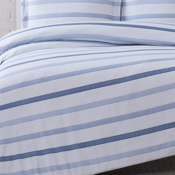 Blue Stripe King Duvet Cover Set, Pale Blue And White Striped Duvet Cover