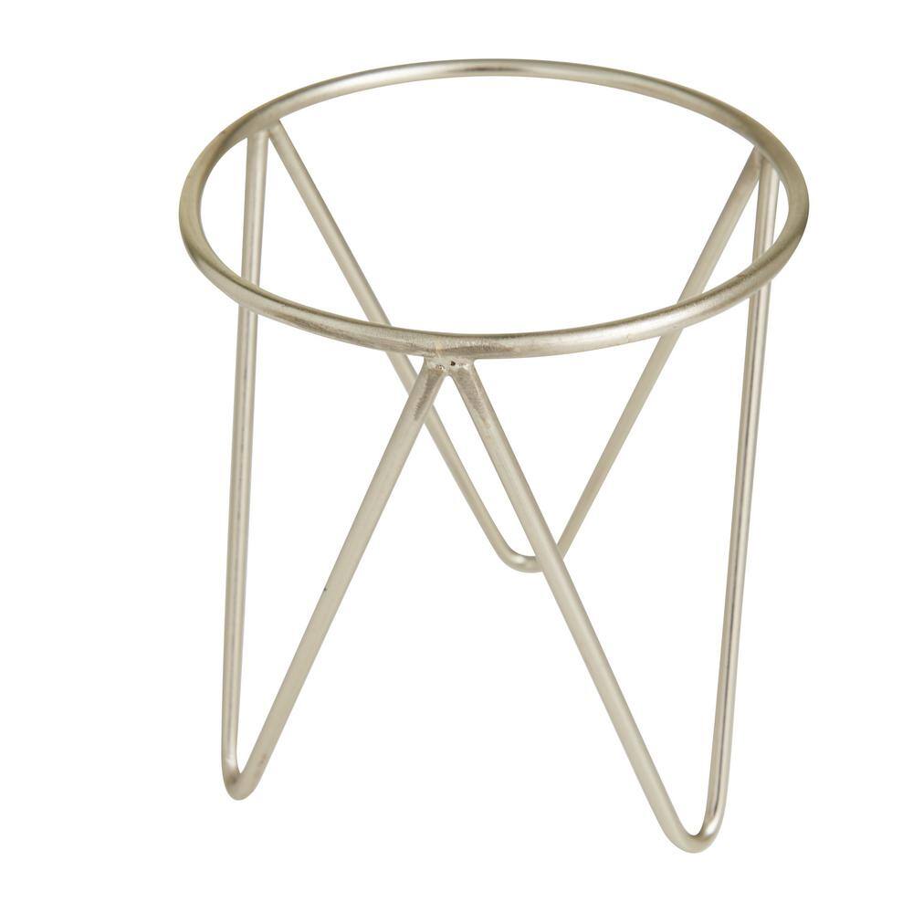 Modern Silver Iron Indoor Planter Set of 2 - Decorative Accent