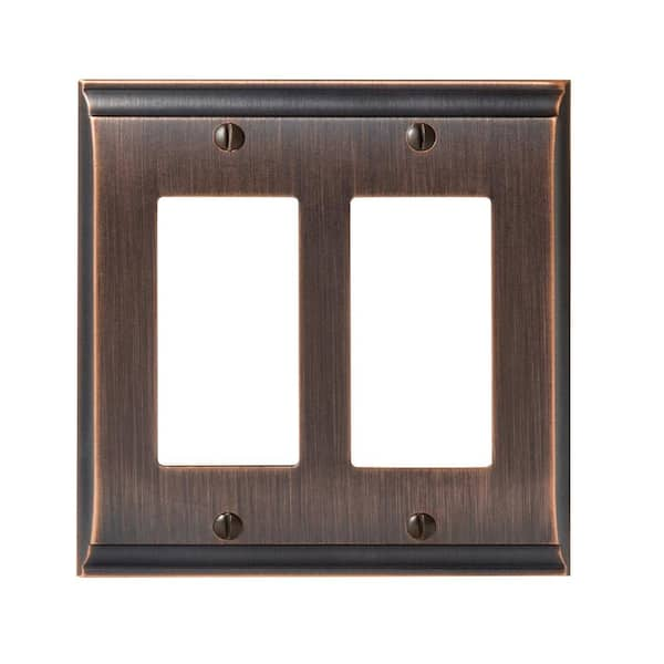 Bronze 2-Gang Decorator/Rocker Wall Plate (1-Pack)