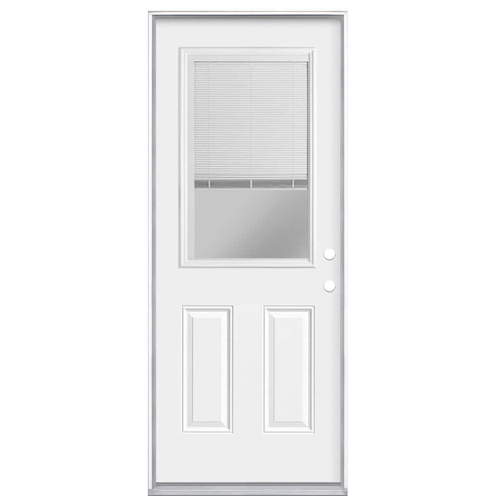 Masonite 32 in. x 80 in. Left-Hand/Inswing Premium 1/2 Lite Clear