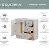 Glacier Bay Bannister 37 in. Single Sink Pearl Gray Bath Vanity with Granite-Look Colorpoint White Cultured Marble Top (Assembled) BA36P2-PG
