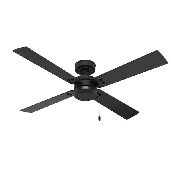 Midnight Prairie 52 in. Indoor/Outdoor Matte Black Standard Ceiling Fan