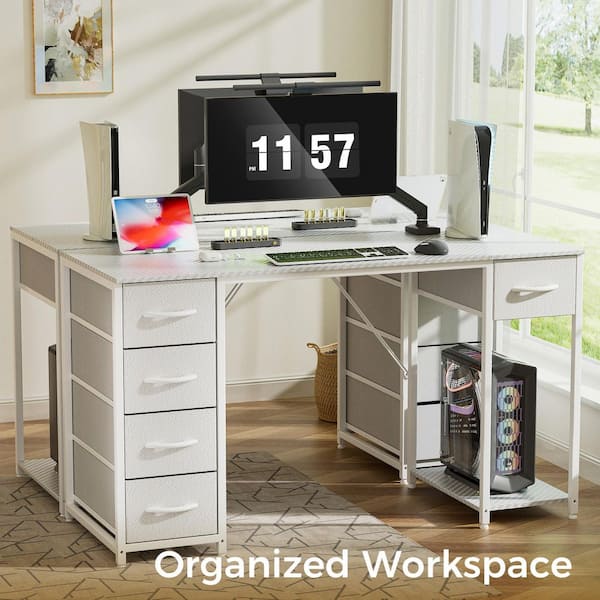 ODK 47 Inch Computer Desk With Monitor Stand And Reversible 2-Tier - View #6