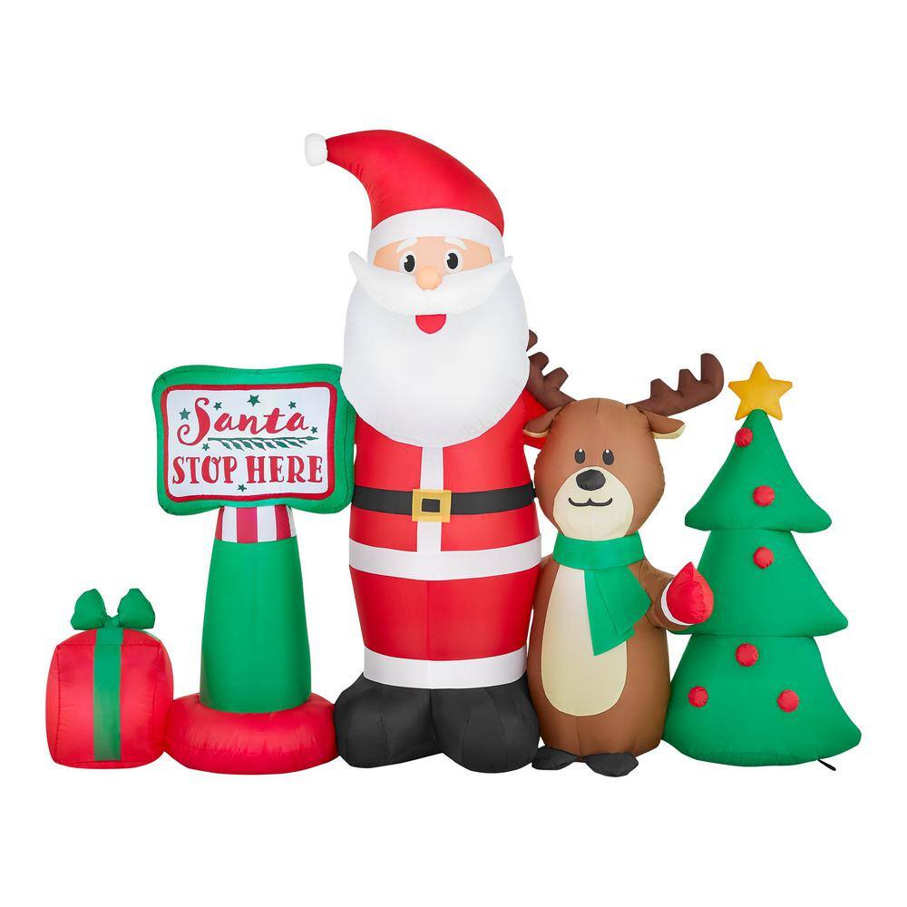 Home Accents Holiday 6 ft. Motion LED Santa with Ho Ho Ho Holiday Yard  Decoration 23RT26823142 - The Home Depot