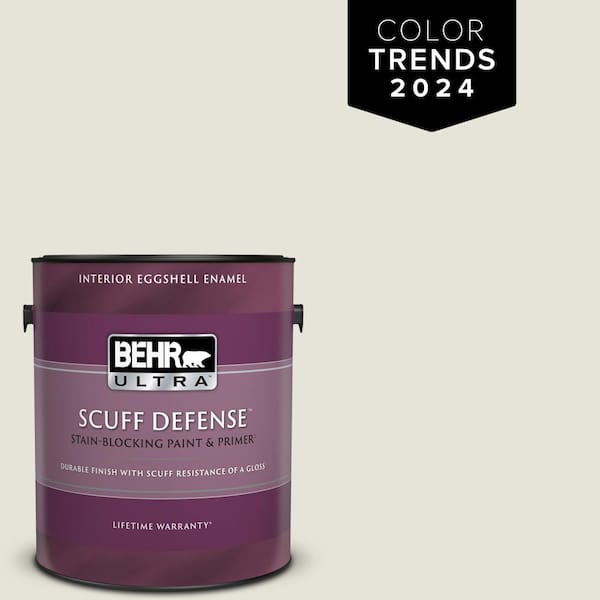BEHR ULTRA 1 gal. Home Decorators Collection #HDC-NT-21 Weathered White Extra Durable Eggshell Enamel Interior Paint & Primer