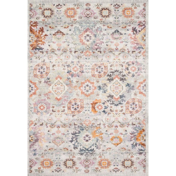 Naomi Silver Multi 5 Ft. x 8 Ft. Traditional Boho Area Rug